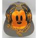 Disney Accessories | Disney Parks Mickey Mouse Dj Headphones Vinyl Orange Gray Stretch Unisex Hat | Color: Gray/Orange | Size: Os