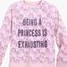 Disney Tops | Disney Parks Pink Being A Princess Is Exhausting Long Sleeve Sweatshirt Sz Med | Color: Gray/Pink | Size: M