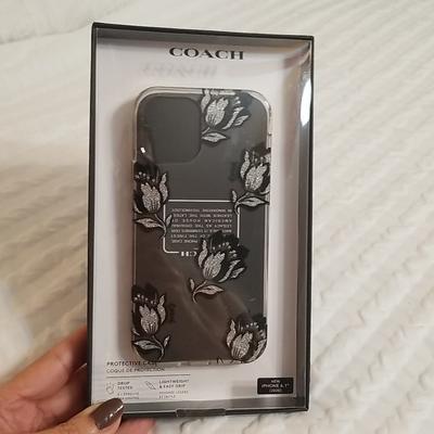 Coach Accessories | Coach Iphone 12 Case Cover. Never Used. | Color: Black/Silver | Size: Fits Iphone 12