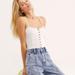 Free People Tops | Nwt Free People For The Boys Corset Cami | Color: White | Size: S