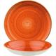 6x Bonna Aura Terracotta Gourmet Teller rund 20cm 50cl 4cm tief Orange Creme Porzellan ATCGRM20CK Suppenteller Pasta Speise Geschirr