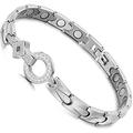 RainSo Elegant Womens Magnetic Stainless Steel Bracelet Adjustable with Remove Tool & Gift Box (Silver)