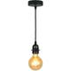 Lampe suspension design en métal noir Compatible ampoule LED E27