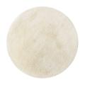 Tapis de bain rond en microfibre antidérapant crème 90 D