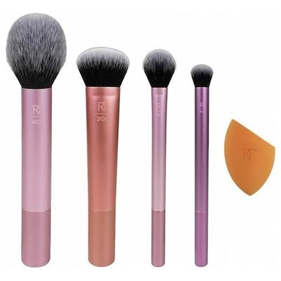 Real Techniques Makeup Brushes Face Brushes Every Day Essentials Brush Set Blush Brush RT 400 + Setting Brush RT 402 + D
