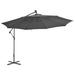 vidaXL Cantilever Umbrella with LED Lights and Metal Pole 137.8" Anthracite