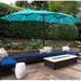 GDY 15 FT Outdoor Rectangle Umbrella with 48 pieces Solar LED light (Optional Base Sold Separately)