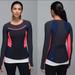 Lululemon Athletica Tops | Lululemon Athletica Trail Bound Long Sleeve Top | Color: Black/Pink | Size: 6