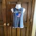 Disney Tops | Disney Mickey Sleeveless Gray Tee With Reversible Sequence Sz Xs P2p 16.5 L 16.5 | Color: Gray | Size: Xs