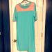 Lularoe Dresses | Lularoe Pale Pink And Teal Julia Dress, Size 2xl | Color: Green/Pink | Size: Xxl
