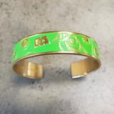 Disney Jewelry | Disney Pixar Green And Gold Enamel Cuff Bracelet | Color: Gold/Green | Size: Os