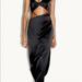 Zara Dresses | Black Satin Dress Sz Xs | Color: Black | Size: Xs
