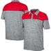 Men's Colosseum Heathered Gray/Red Louisville Cardinals Birdie Polo