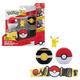 Pokémon Pokemon Bandai Clip 'N' Go – 1 Gürtel, 1 Poké-Ball, 1 Luxusball und 1 Figur 5 cm Zubehör zum Verkleiden Trainer – JW0232, einfarbig, Pikachu 3, one Size