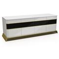Arditi Collection 75" Wide Credenza Wood in White/Black/Yellow | 25.6 H x 75 W x 21.6 D in | Wayfair CRE-BLACKLINE-WHITE