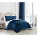 New York & Company Velvet Quilt Set Polyester/Polyfill in Blue | King Quilt + 2 King Shams | Wayfair BQS30535-WR