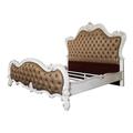 ACME Furniture Platform Bed Wood & /Upholstered/Faux leather in Brown | 75 H x 89 W x 99 D in | Wayfair BD01322EK