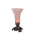 "8""H Pink Pond Lily Accent Lamp - Meyda Lighting 11241"