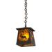 "7""Sq Elk at Dawn Mini Pendant - Meyda Lighting 178384"