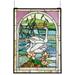 "22""W X 30""H Swans Stained Glass Window - Meyda Lighting 23868"