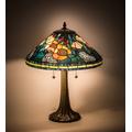 "21.5""H Tiffany Poppy Cone Table Lamp - Meyda Lighting 119554"