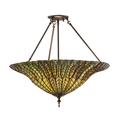 "24"" Wide Tiffany Lotus Leaf Semi-Flushmount - Meyda Lighting 149761"