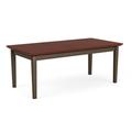 Lesro Amherst Steel Waiting Reception Coffee Table Metal Frame 20x40" High Pressure Laminate Top Wood/Metal in Red/Brown | Wayfair AS0840.SBZ.TCC