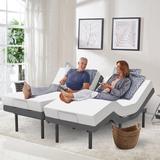 Monland Split King Adjustable Bed w/ Mattress Included, Bluetooth, App Control, Massage, Remote | 29.7 H x 38 W x 79 D in | Wayfair