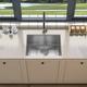 Sinber 23" x 18" Undermount Single Bowl Kitchen Sink w/ 18 Gauge 304 Stainless Steel Satin Finish Stainless Steel in Gray | Wayfair HU2318S-S-12W