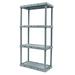 Gracious Living Knect-A-Shelf Fixed Height 4 Shelf Light Duty Storage System Plastic in Gray | 48 H x 12 W x 24 D in | Wayfair 91081-1C