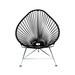 Innit Patio Chair Wicker/Rattan in White/Black | 36 H x 30 W x 36 D in | Wayfair i01-03-01