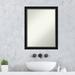 Latitude Run® Eva Black Silver Narrow Bathroom Vanity Non-Beveled Wall Mirror Plastic | 27 H x 21 W x 1.125 D in | Wayfair