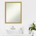 Everly Quinn Grace Brushed Gold Narrow Bathroom Vanity Non-Beveled Wall Mirror Plastic | 26 H x 20 W in | Wayfair B20865FE9B864FC5A9BDE7BA9D015BBB