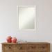 Latitude Run® Rustic Plank White Narrow 21.5 in. x 27.5 in. Bathroom Vanity Non-Beveled Wall Mirror Plastic | 27.5 H x 21.5 W x 0.75 D in | Wayfair