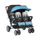 Gaggle Compass Quad 4-Seat Tandem Stroller, Rubber in Blue/Black | 46.5 H x 39.5 W x 53 D in | Wayfair 9908933