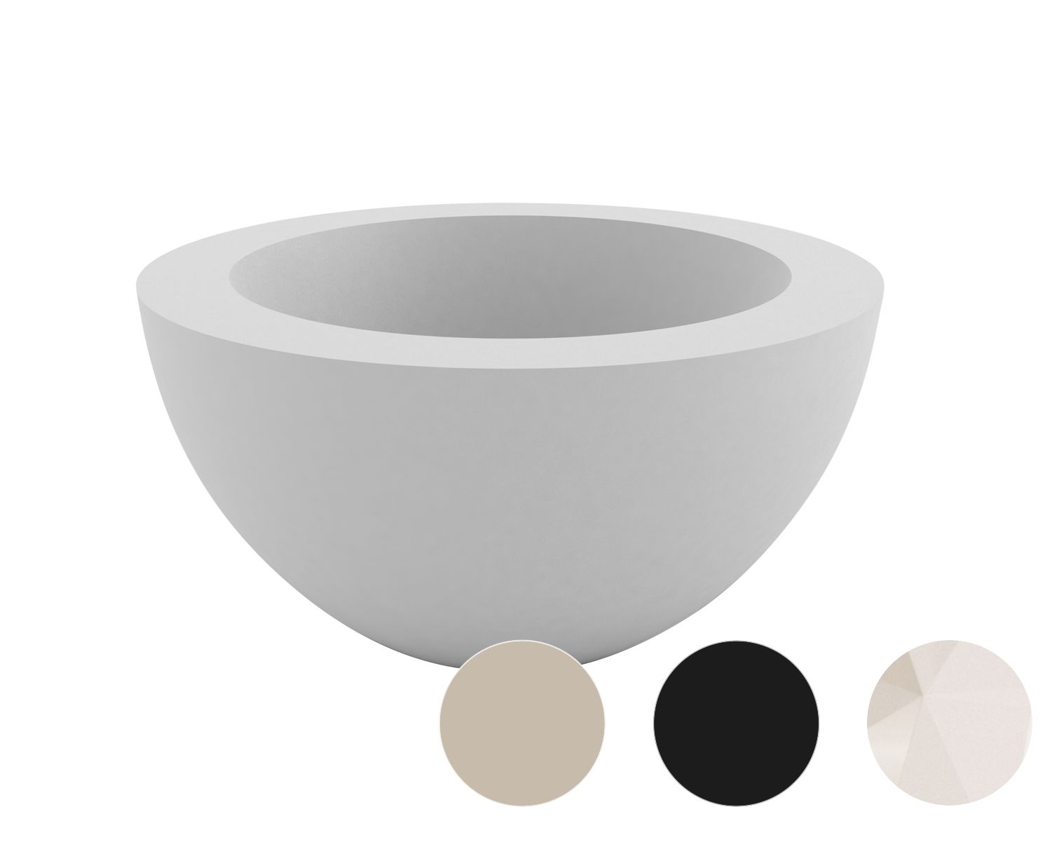 Vondom »SFERA« Outdoor Pflanzengefäß 60x30 cm / Black / Lackiert Hochglanz Image