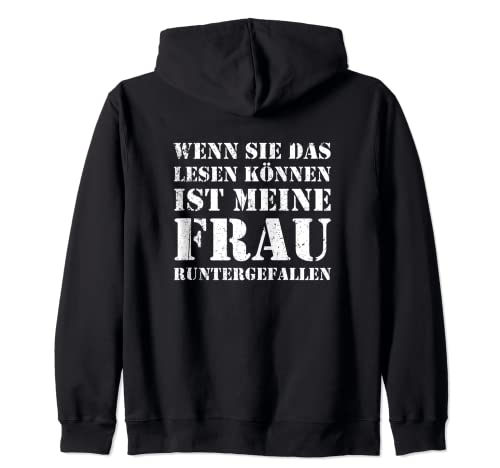 Wenn Sie das lesen können ist meine Frau runtergefallen Kapuzenjacke