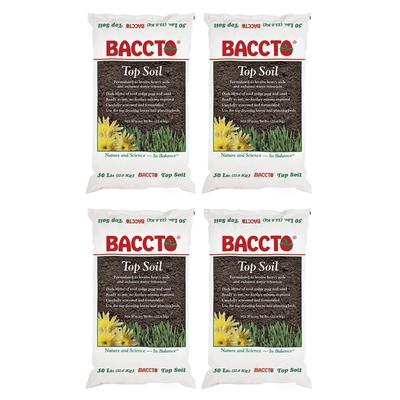Michigan Peat 1550P Baccto Top Soil with Reed Sedge, & Sand, 50 Pounds (4 Pack) - 200