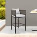 Alegria Grey Rope and Aluminum Outdoor Patio Bar or Counter Stool