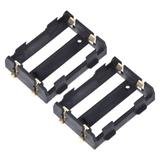 Battery Case Storage Box 2 Slots x 3.7V Battery Holder for 2x26650 Battery 2Pcs - Black