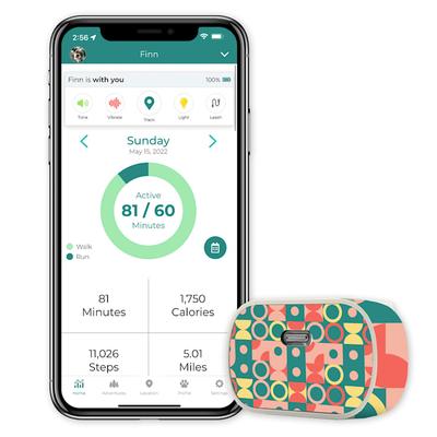 Link My Pet GPS Dog Tracker + Activity Monitor with Geometric Wrap