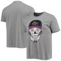 Men's Heathered Gray Lowriders de Fresno Copa la Diversion Sugar Skull Cap Tri-Blend T-Shirt