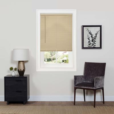 Wide Width Cordless Gii Deluxe Sundown Room Darkening Mini Blind by Achim Home Décor in Latte (Size 23