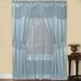 Wide Width Halley 6 Piece Window Curtain Set by Achim Home Décor in Ice Blue (Size 56" W 84" L)