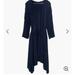 Madewell Dresses | Madewell Navy Shirred Button Shoulder Dress Small | Color: Blue | Size: S