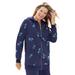 Plus Size Women's Disney Women's Zip Up Fleece Hoodie Stitch All Over Print by Disney in Navy Allover Stitch (Size M)