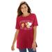 Plus Size Women's Disney Women's Short Sleeve Crew Tee Red Winnie the Pooh Let Me Sleep by Disney in Classic Red Pooh (Size S)