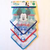 Disney Accessories | Disney Mickey Mouse Bandana Baby Bibs | Color: Blue | Size: Bandana Bibs Set Of 3