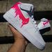 Nike Shoes | Nike Air Force 1 Mid Pink Paint Drip Custom Nwt | Color: Pink/White | Size: Various