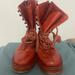 Free People Shoes | Free People Santa Fe Red Boots Size 38 | Color: Red | Size: 7